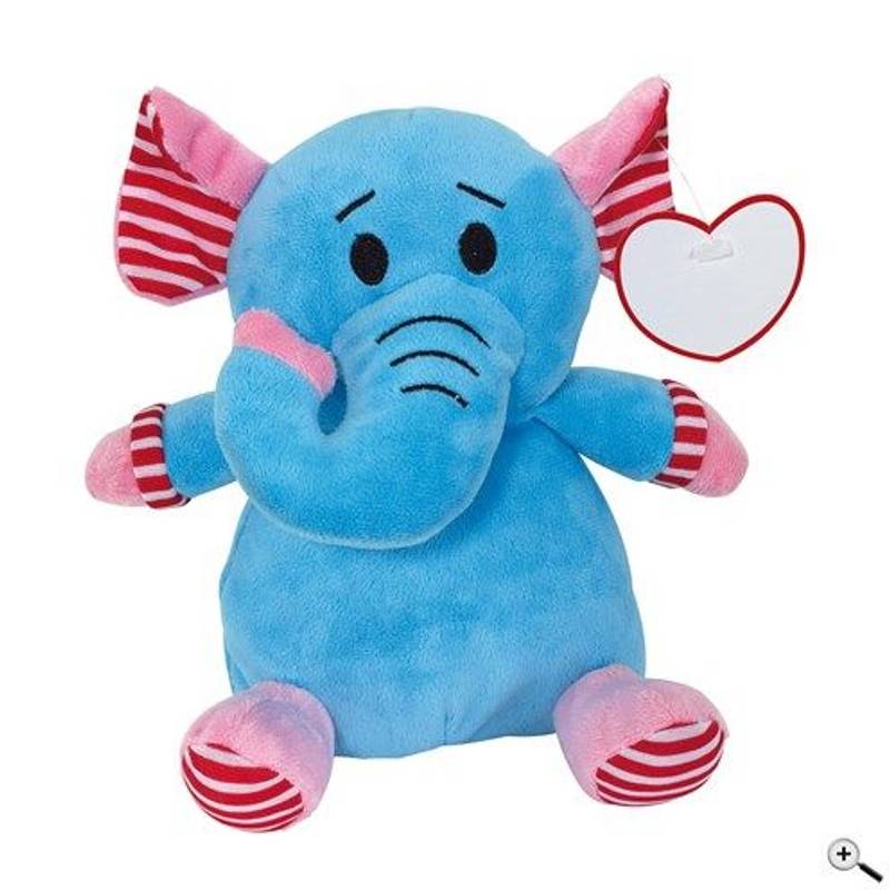 Plyšový slon s visačkou na potisk Plyšový slon s visačkou na potisk